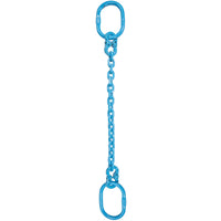 1/2" x 6' - Pewag Single Leg Chain Sling w/ Oblong Master Links - Grade 120