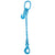 12 inch x 10 foot Pewag Adjustable Single Leg Chain Sling w SelfLocking Hook Grade 120