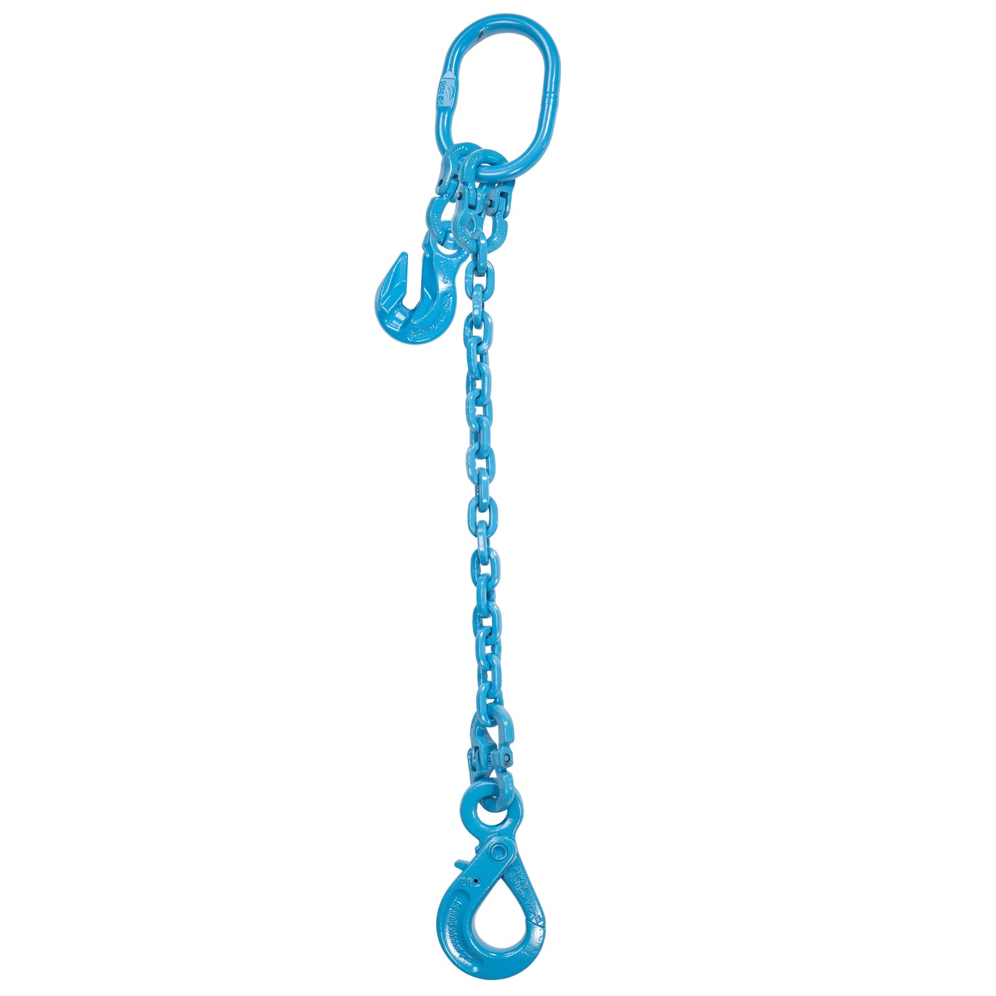12 inch x 10 foot Pewag Adjustable Single Leg Chain Sling w SelfLocking Hook Grade 120
