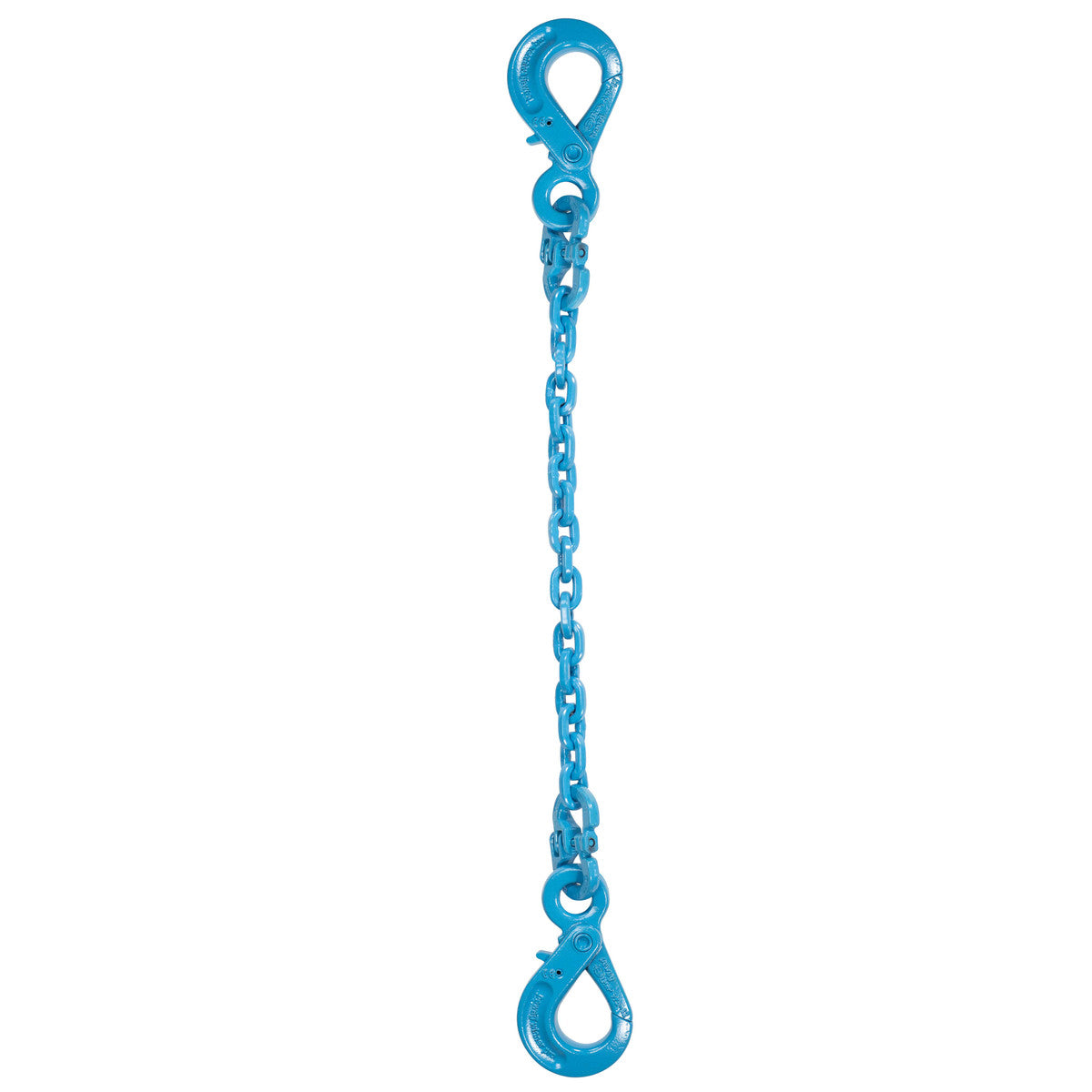 9/32" x 3' - Pewag Single Leg Chain Sling w/ Self-Locking & Self-Locking Hooks - Grade 120