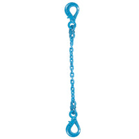 9/32" x 3' - Pewag Single Leg Chain Sling w/ Self-Locking & Self-Locking Hooks - Grade 120
