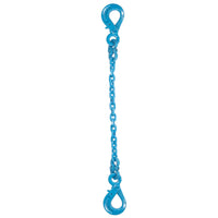 12 inch x 6 foot Pewag Single Leg Chain Sling w SelfLocking & SelfLocking Hooks Grade 120 image 1 of 2