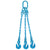 12 inch x 4 foot Pewag 3 Leg Chain Sling w Grab Hooks Grade 120