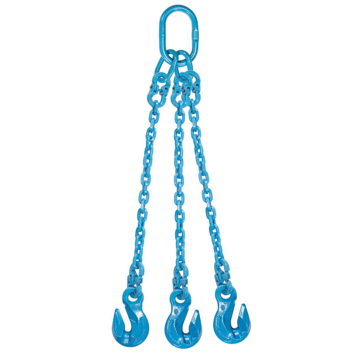 1/2" x 10' - Pewag 3 Leg Chain Sling w/ Grab Hooks - Grade 120