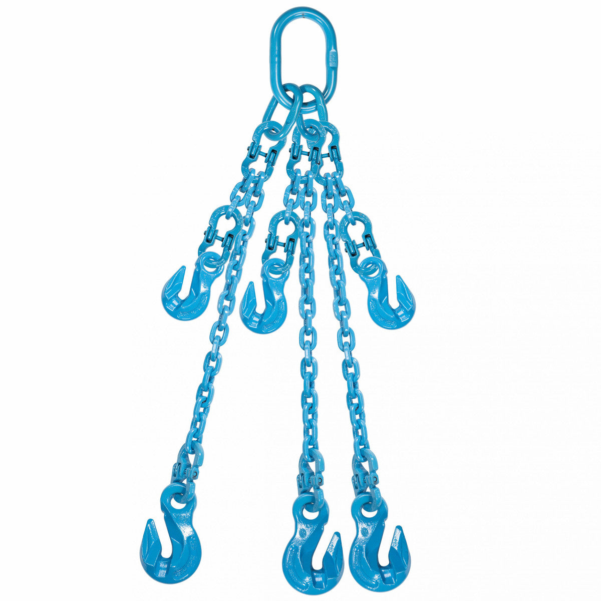 9/32" x 10' - Pewag  Adjustable 3 Leg Chain Sling w/ Grab Hooks - Grade 120