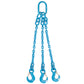 9/32" x 3' - Pewag 3 Leg Chain Sling w/ Sling Hooks - Grade 120