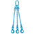 12 inch x 4 foot Pewag 3 Leg Chain Sling w SelfLocking Hooks Grade 120