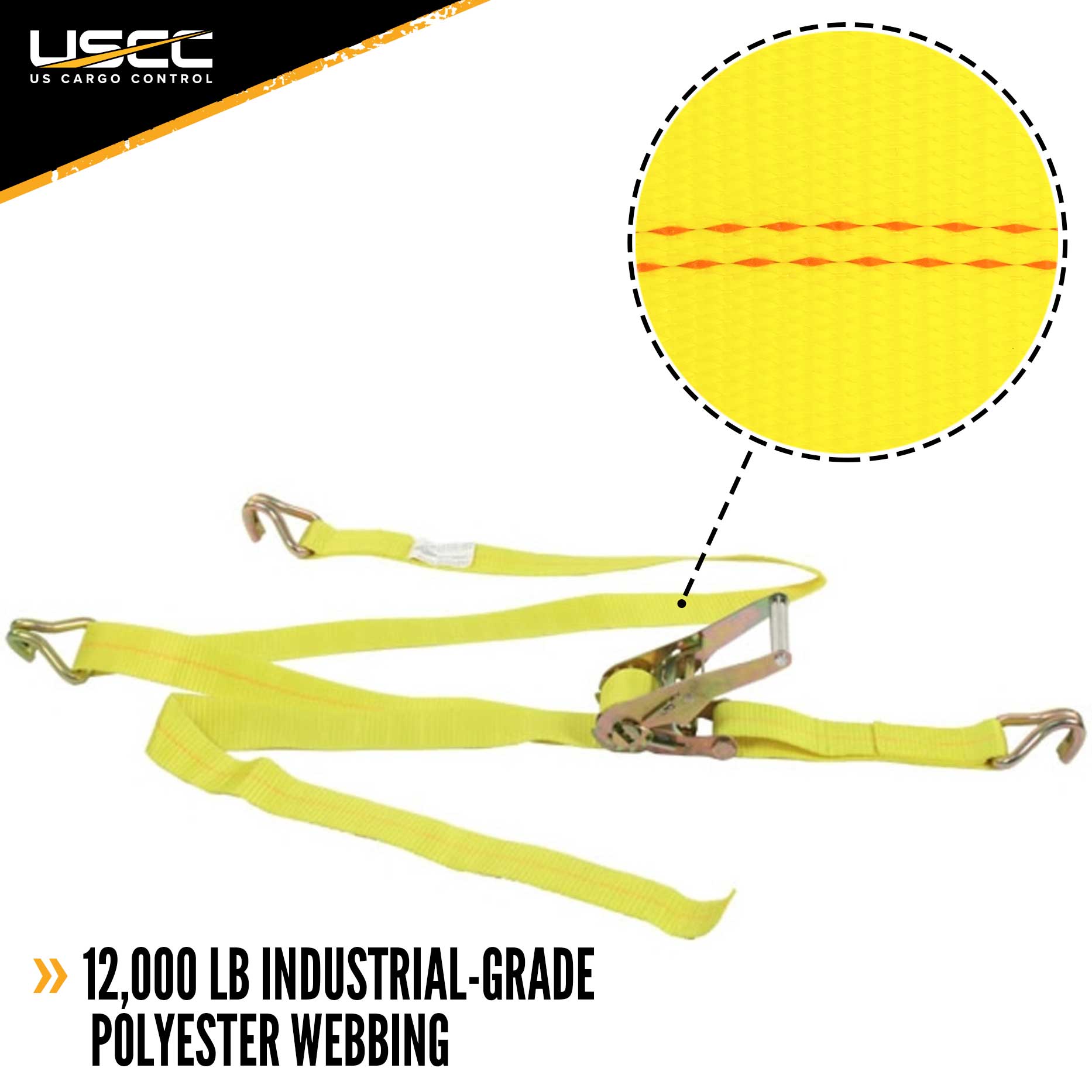 Car Carrier Tire Wheel Strap w Wire Hooks & Ratchet 4 Pack image 2 of 8