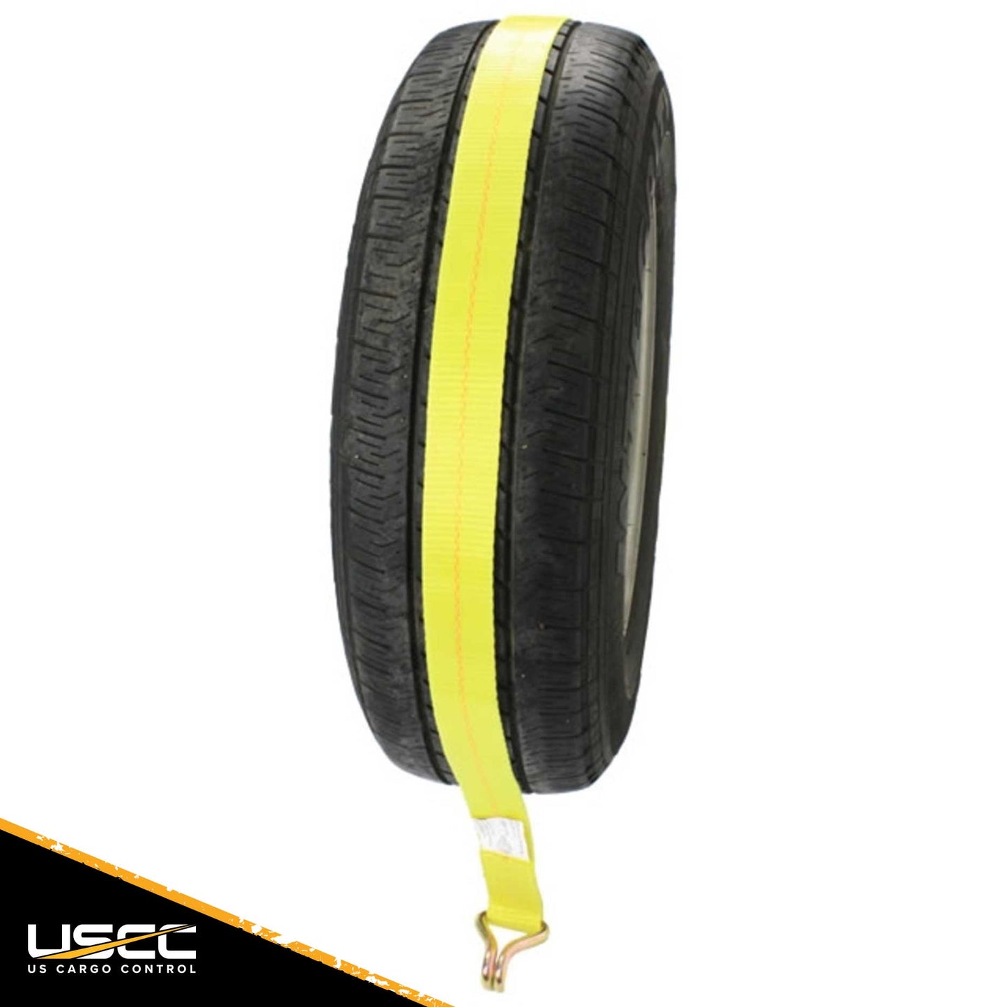 Car Carrier Tire Wheel Strap w Wire Hooks & Ratchet 4 Pack image 3 of 8
