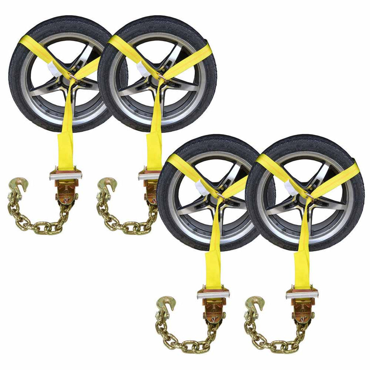 Side Mount Wheel Net w Ratchet & Chain Extension 4 Pack image 1 of 11