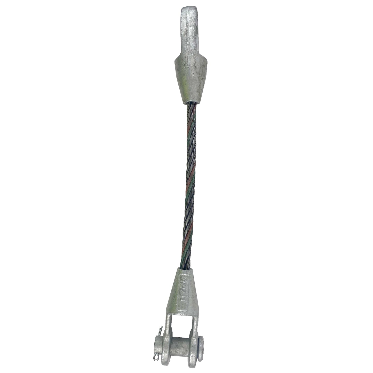 118 inch x 4 foot Open and Closed Spelter Socket Wire Rope Sling image 2 of 6