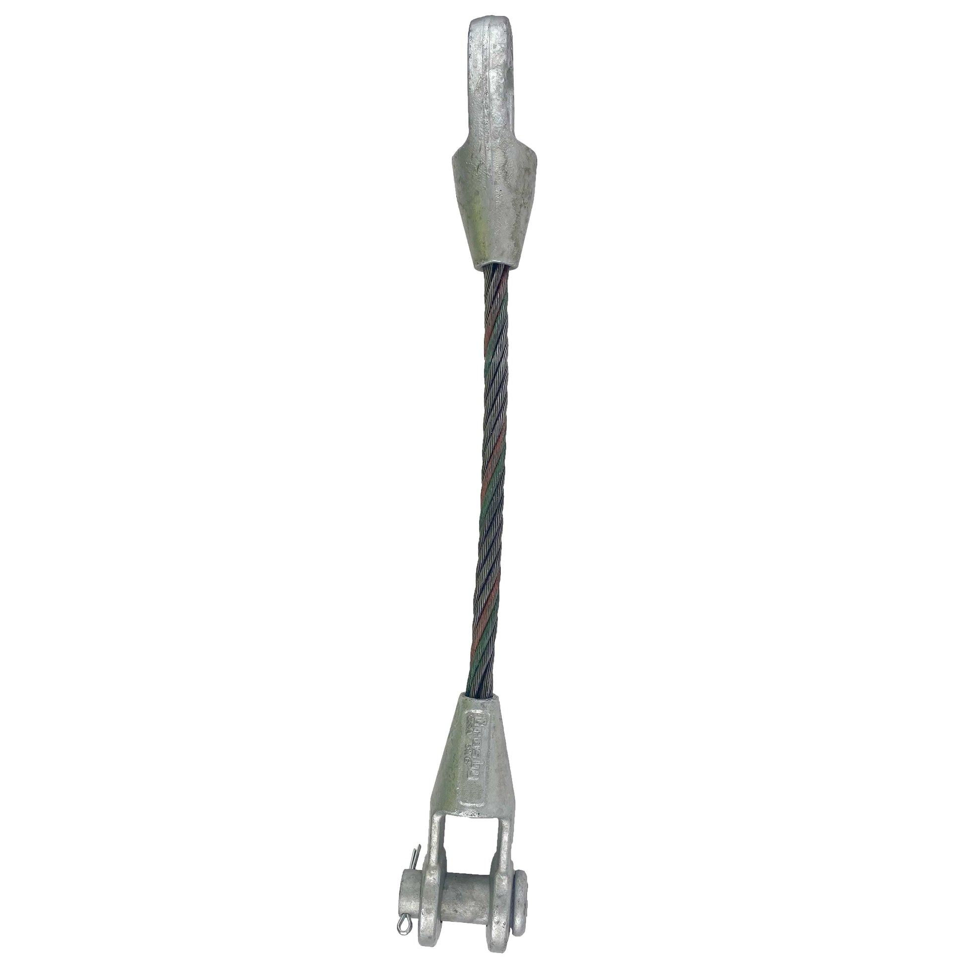 118 inch x 4 foot Open and Closed Spelter Socket Wire Rope Sling image 2 of 6