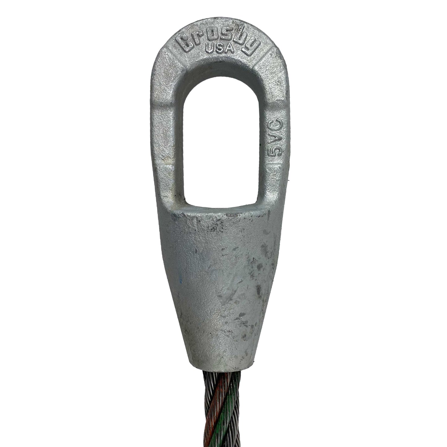 114 inch x 5 foot Open and Closed Spelter Socket Wire Rope Sling image 3 of 6