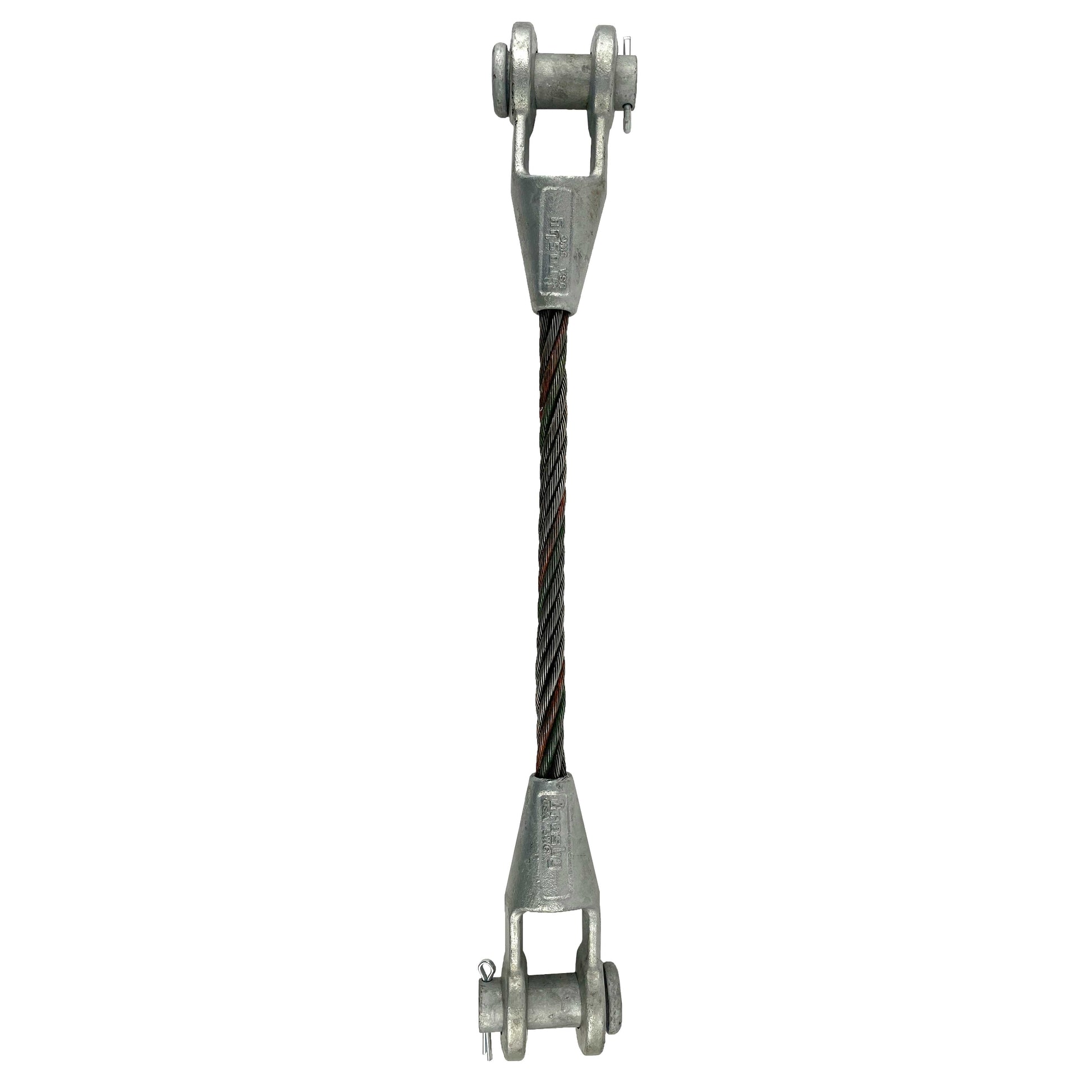 34 inch x 2 foot Open and Open Spelter Socket Wire Rope Sling image 1 of 3