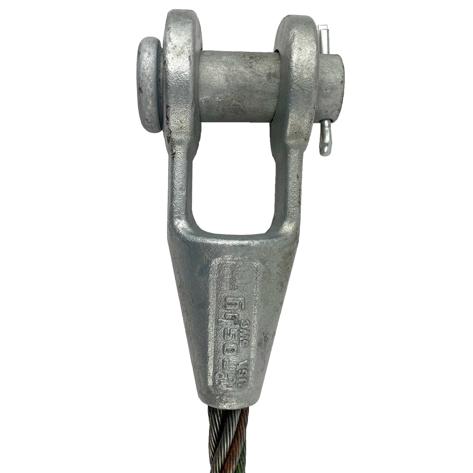 34 inch x 2 foot Open and Open Spelter Socket Wire Rope Sling image 2 of 3
