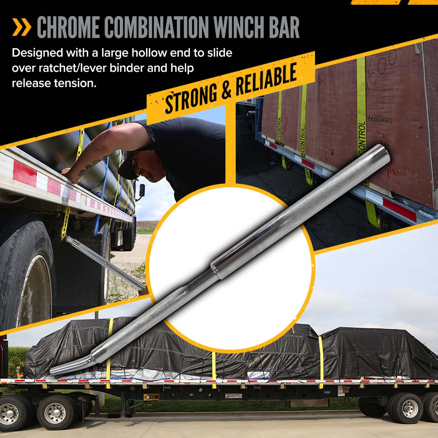 Standard Chrome Combination Winch Bar