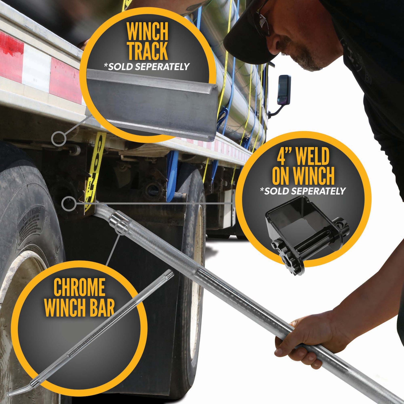 Standard Chrome Winch Bar [WB1] 10.99