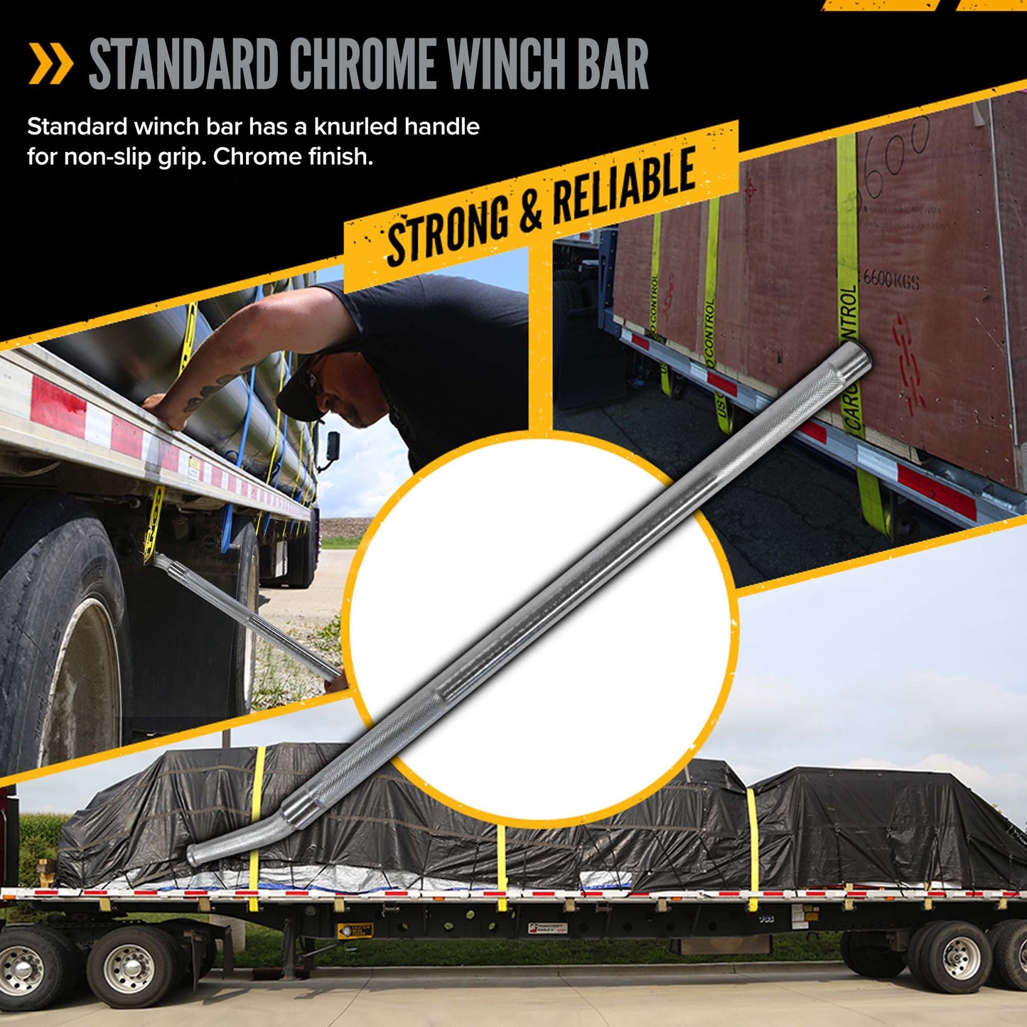 Standard Chrome Winch Bar