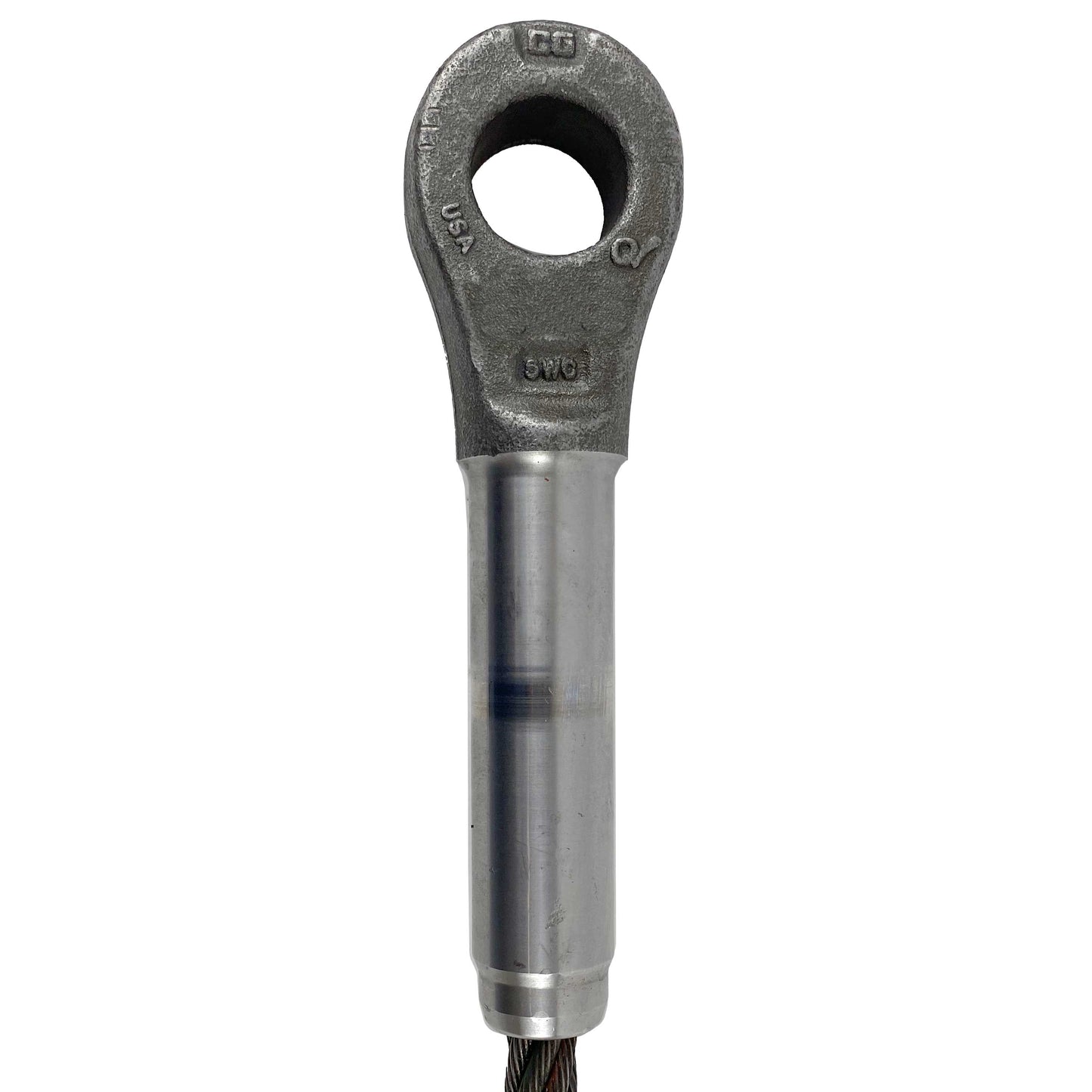 138 inch x 8 foot Open and Closed Swage Socket Wire Rope Sling image 2 of 5