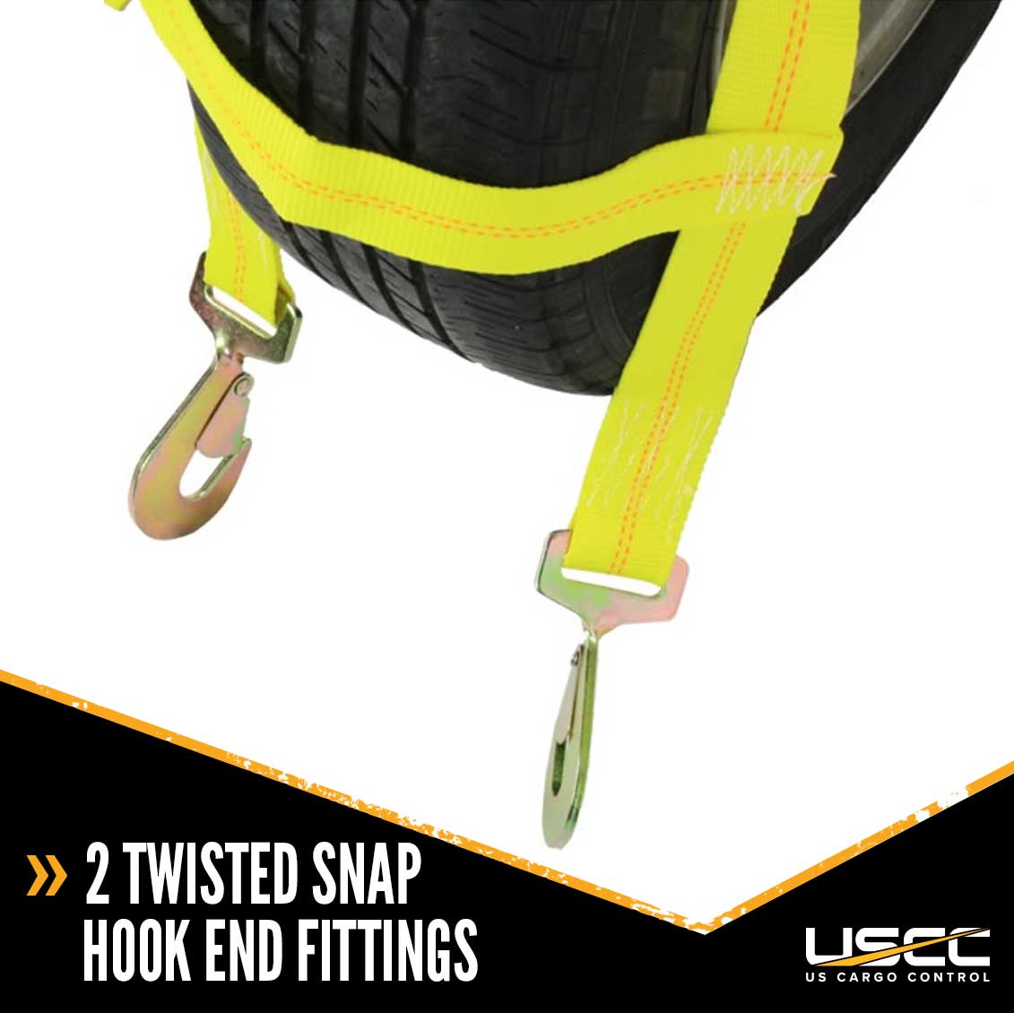 Tow Dolly Basket Strap with Twisted Snap Hooks 2 Pack image 10 of 10