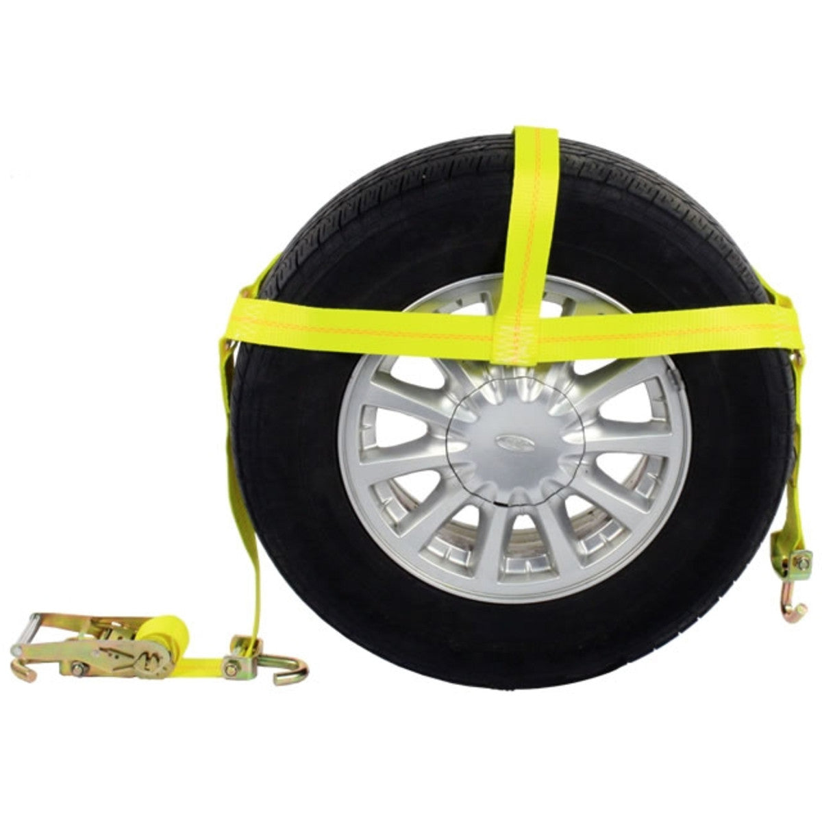 Car Carrier Tire Holder Basket Straps w Swivel Hooks & Ratchet 4 Pack image 10 of 10