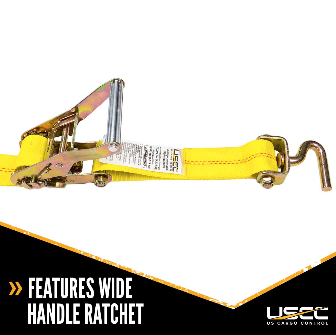 Wheel Strap with 3 Swivel J Hooks w 90 degree hook angle Ratchet and 3 Adjustable Rubber Cleats image 10 of 10