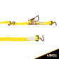 Wheel Strap w 3 Swivel J Hooks with 90 degree hook angle & Ratchet image 4 of 9