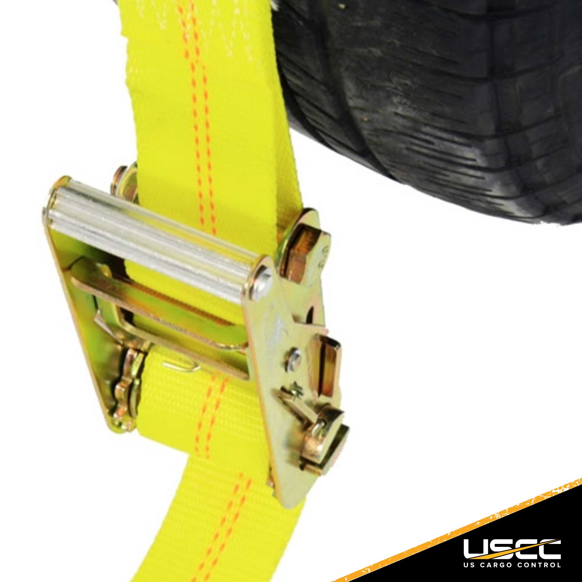 Wheel Strap w 3 Swivel J Hooks with 90 degree hook angle & Ratchet image 6 of 9
