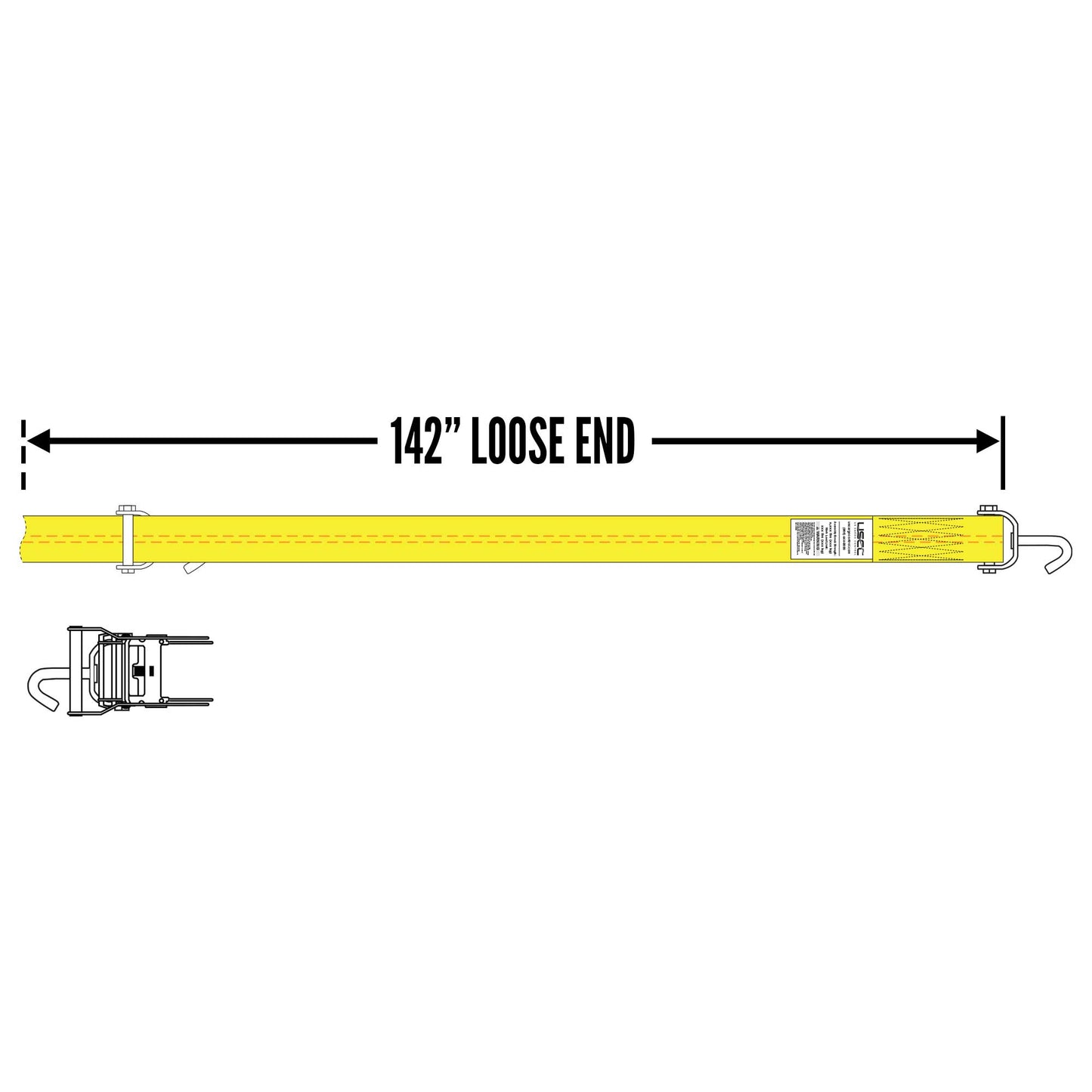 Wheel Strap with Swivel Hooks & Ratchet image 6 of 9