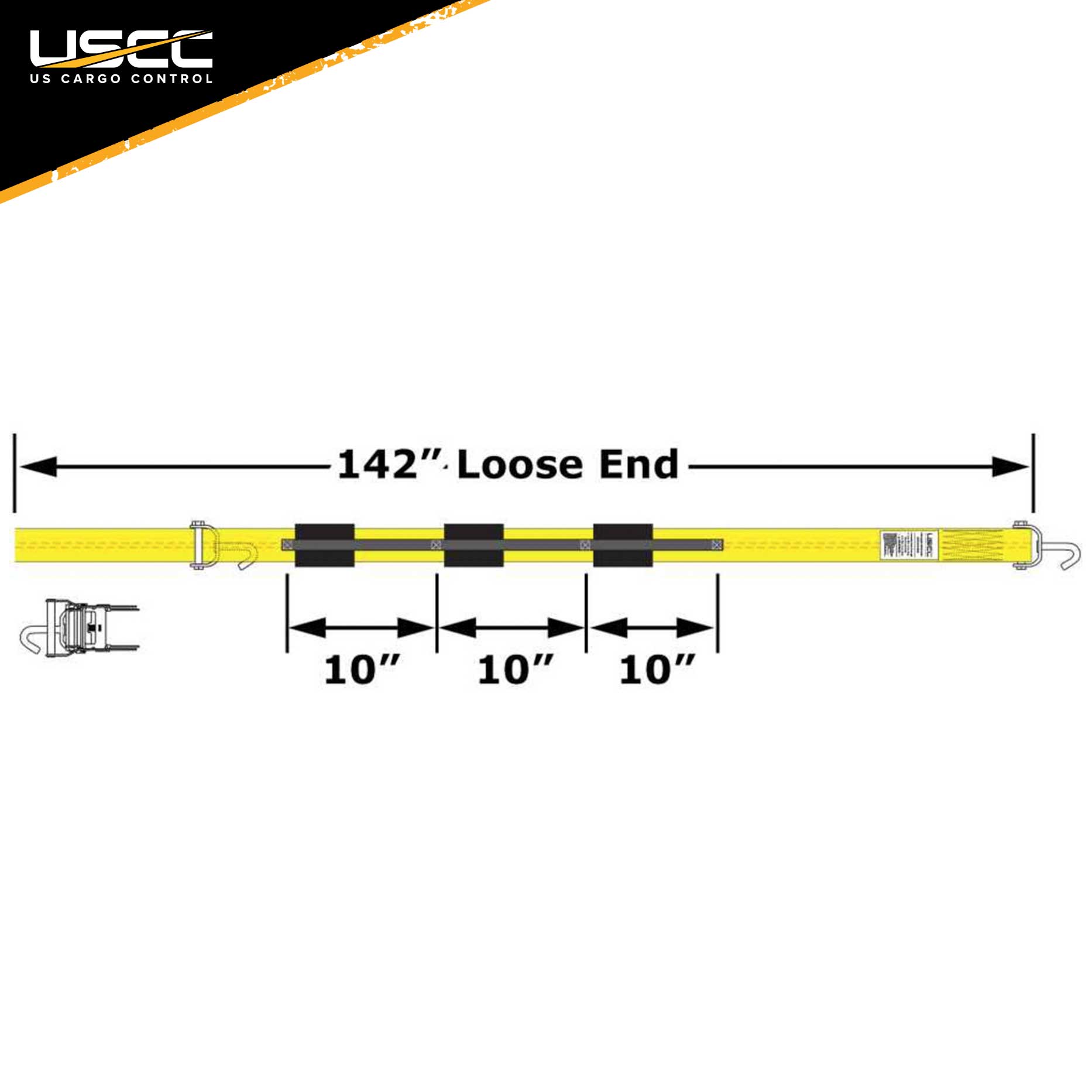 Car Carrier Strap w Swivel Hooks & Fixed Rubber Blocks & Ratchet 4 Pack image 3 of 10