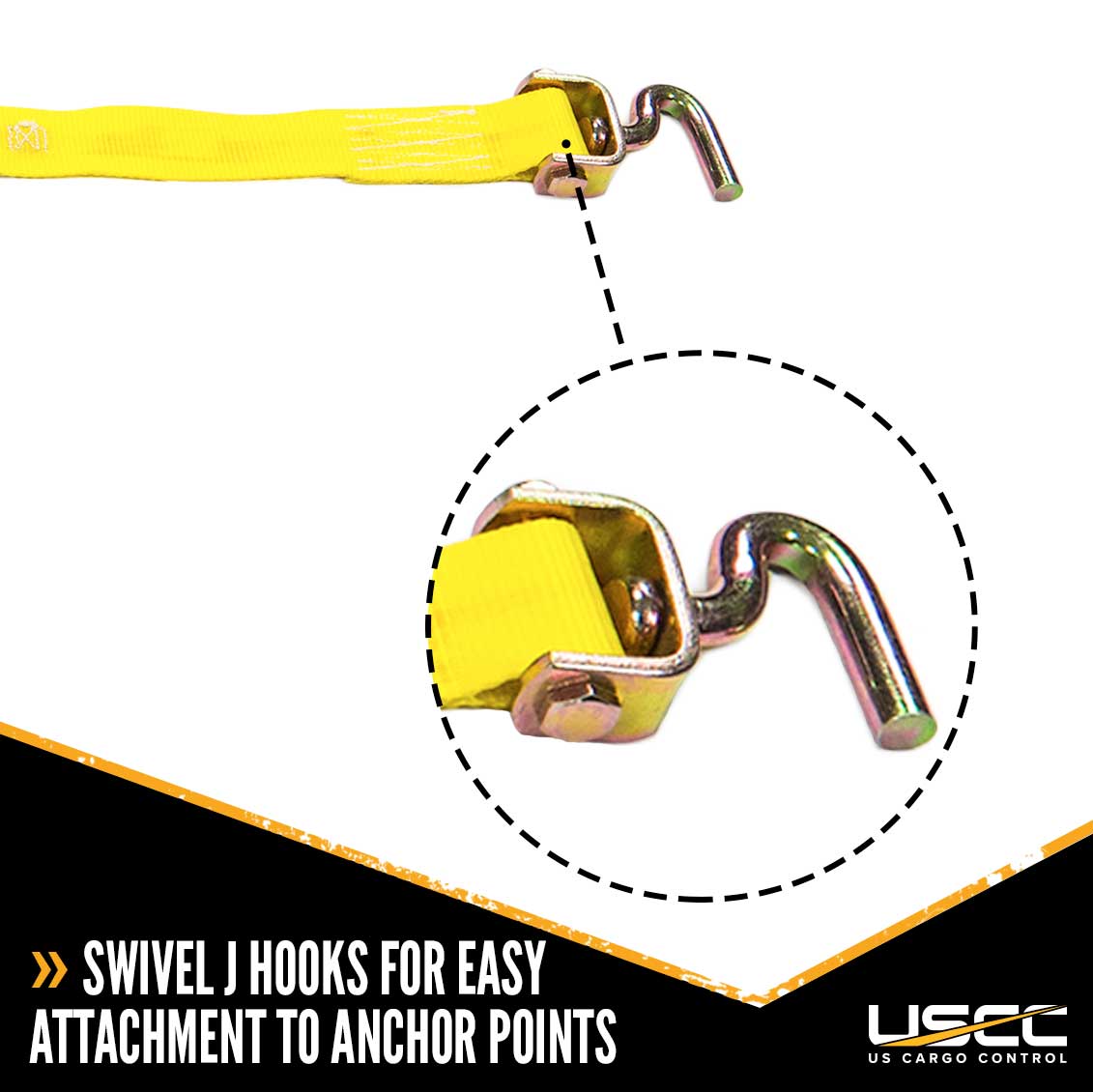 Car Carrier Strap w Swivel Hooks & Fixed Rubber Blocks & Ratchet 4 Pack image 4 of 10