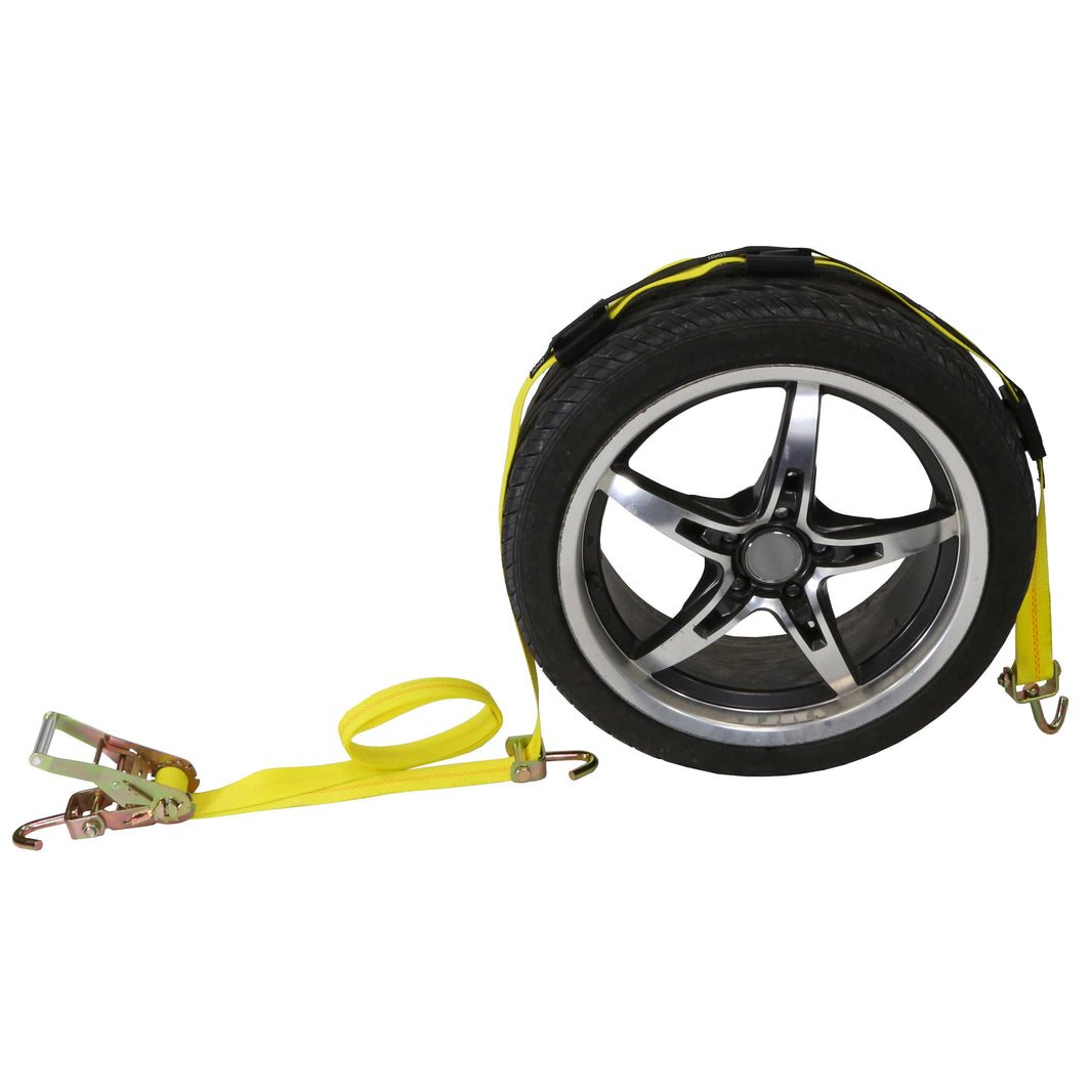 Using Wheel Strap Wheel Nets and Car Tie Down Straps