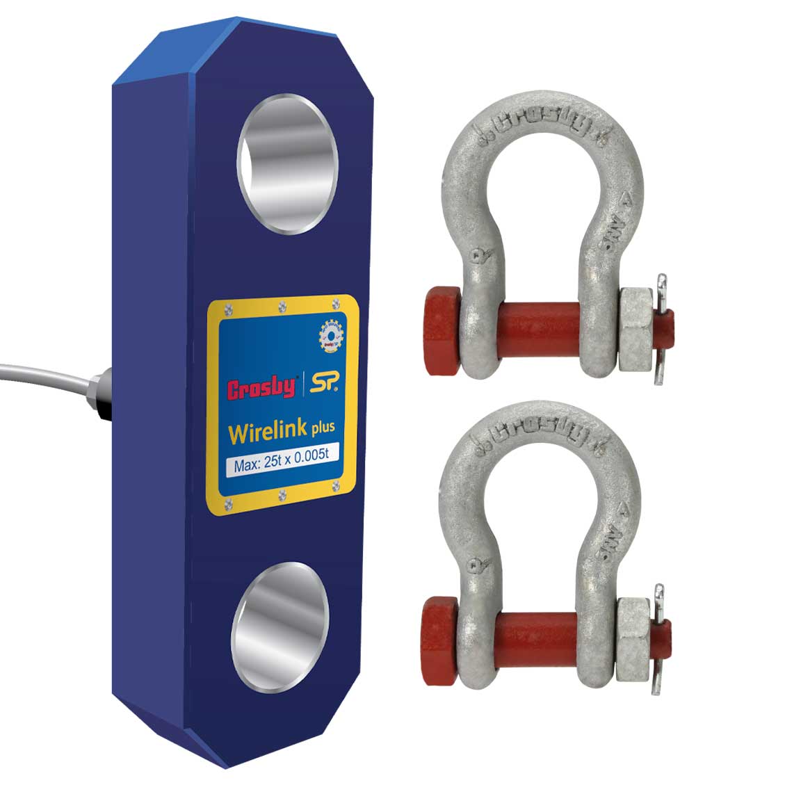 Wi Rope Load Cell Straightpoint Tension Load Cell Kit with Shackles | Wirelink WLP250T