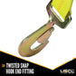 Yellow Adjustable Tow Dolly Strap with 2 Top Strap and Twisted Snap Hook image 4 of 7
