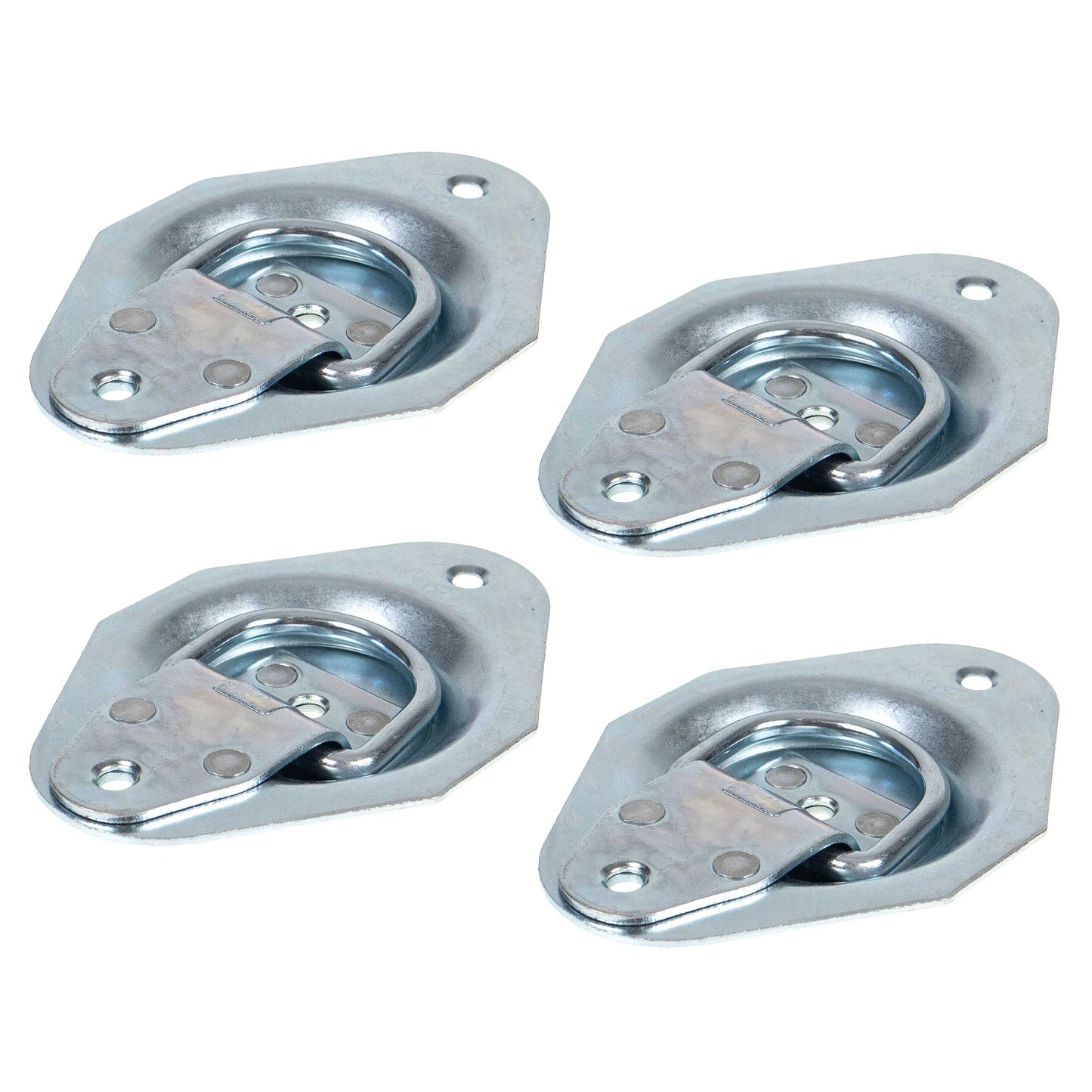 4-Pack Zinc Plated Recessed Mounting Ring - 300 lbs